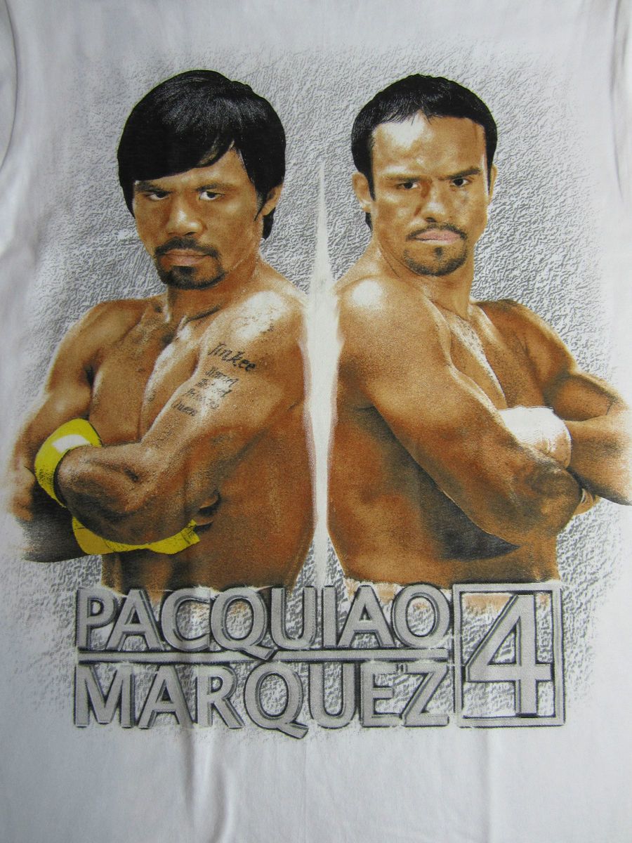 Pacquiao Marquez 4 White Event Shrt Top Rank Authentic Pacman Dec 8