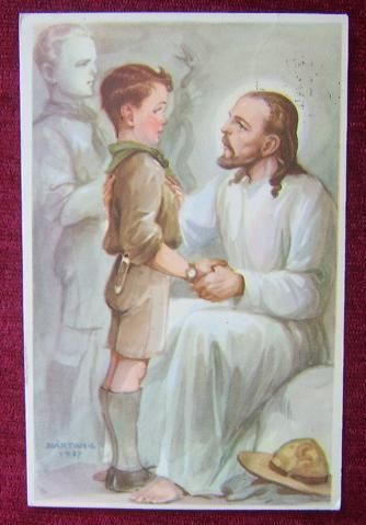 Hungary Boy Scout Postcard Signed Márton 1937