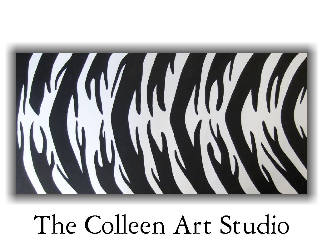 zebra modern art painting animal print original wall artwork home