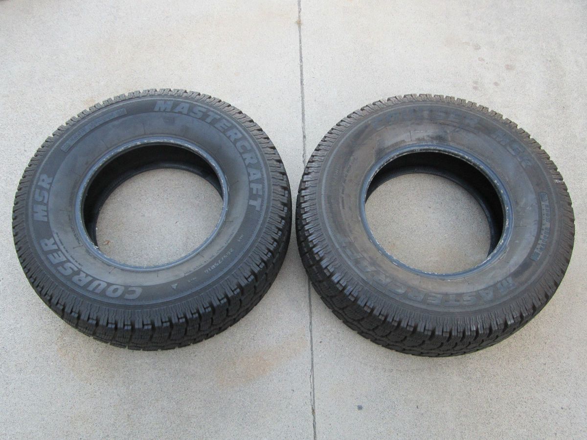 Two Mastercraft Courser MSR 265 75 16 Snow Tires 16 32