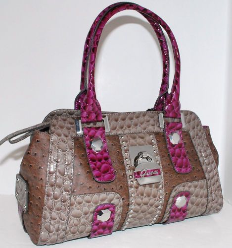 Guess Tegan Sac A Main Brun Marron Multi Bag Neuf