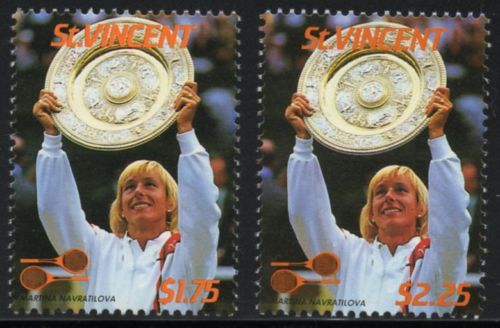 1987 Martina Navratilova Wimbledon Tennis Stamps 994 6