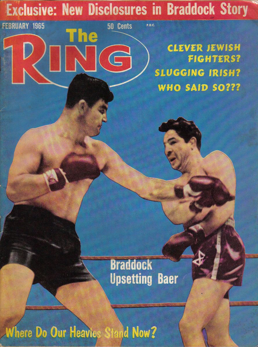 1965 (Feb.), The Ring, boxing, magazine, Jim Braddock, Max Baer on ...