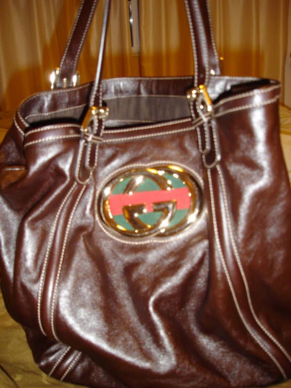 100 Authentic Britt Gucci Large Size Brown Color