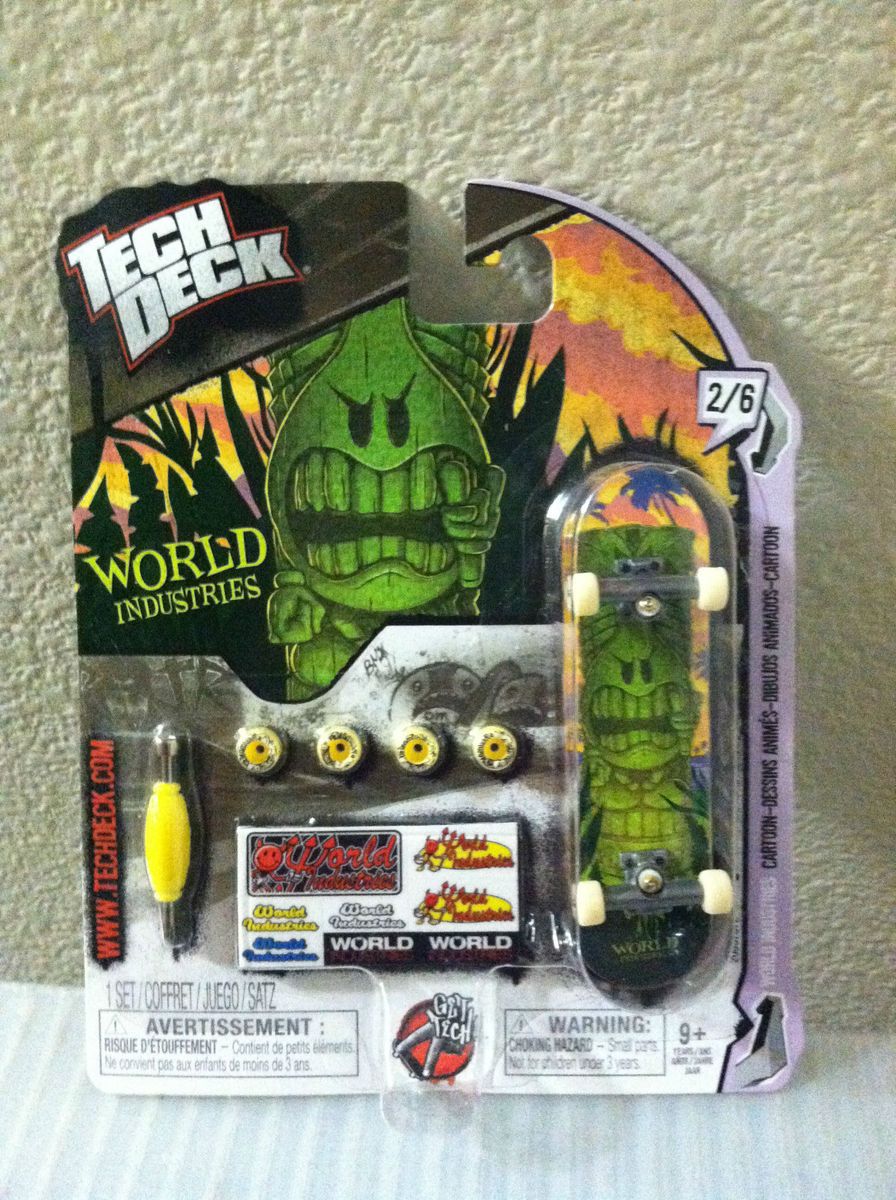 Tech Deck World Industries 96mm Skateboard Cartoon Design 2 6 Brand