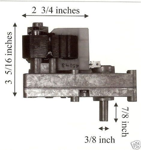 Whitfield Pellet Auge Motor 1 RPM Merkle Korff B4415UI