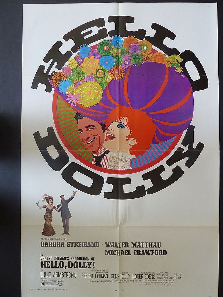 Poster 1969 Barbra Streisand Walter Matthau Michael Crawford