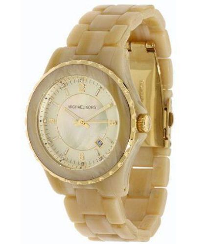 Michael Kors MK5299 Horn Tortoise Band Womens Watch Brand New in Box