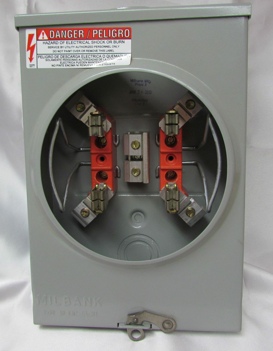 Milbank Series U 125 Meter Socket 150Amp Max Type 3R Enclosure 3 Wire