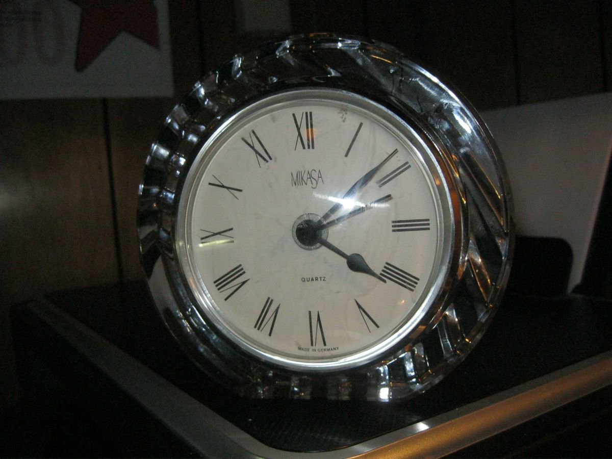 Mikasa German Crystal Clock Quartz Battery Operated