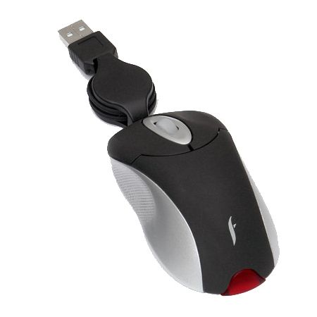 Frisby USB Mini 800 dpi Retractable Optical Laptop Notebook Computer