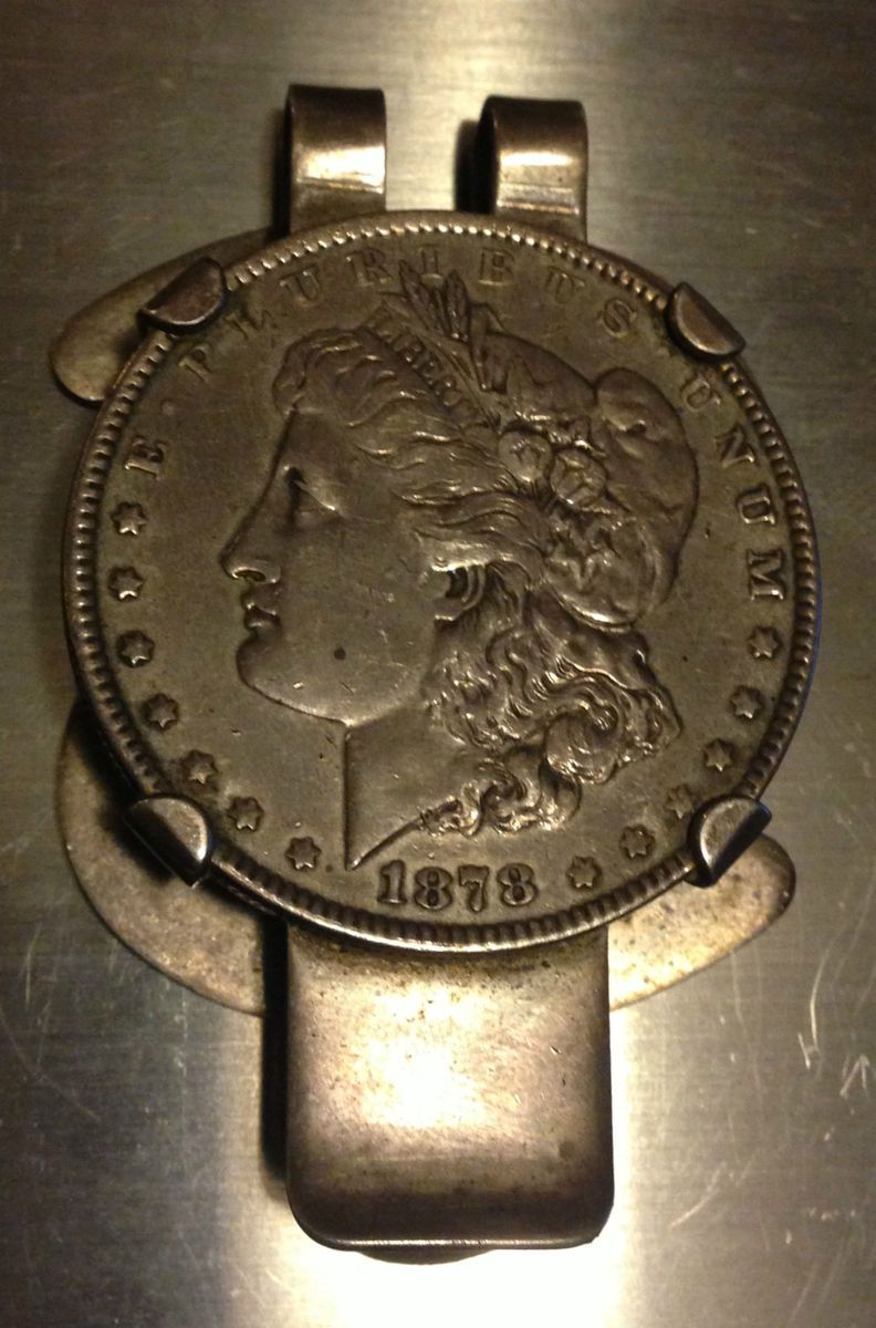 1878 Morgan Dollar Sterling Silver Money Clip by Jennings HEAVY 47 5