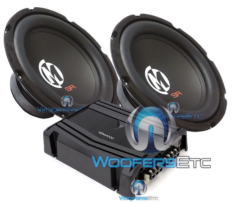 pkg 2 SR12S8 MEMPHIS 12 SUBS 8 OHM SUBWOOFERS + KAC 1502S KENWOOD 2CH