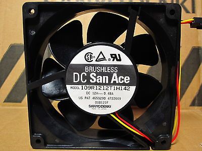 Sanyo Denki San Ace 12 Volt DC fan 109R H 102 CFM JAPAN 120mm PC READY