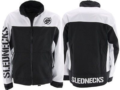 NEW SLEDNECKS DEFENDER JACKET SNOWMOBILE RACE SHELL BLACK WHITE MENS