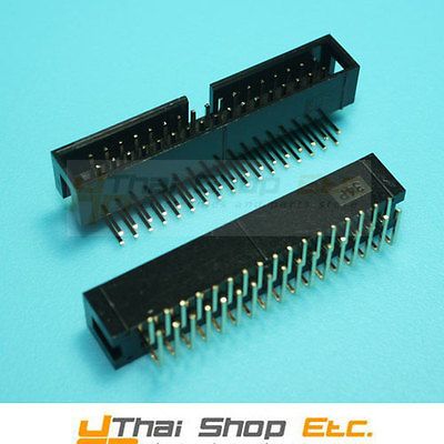 Pcs. 2x17 34 Pins Box Header IDC Male Sockets Right Angle 2.54mm