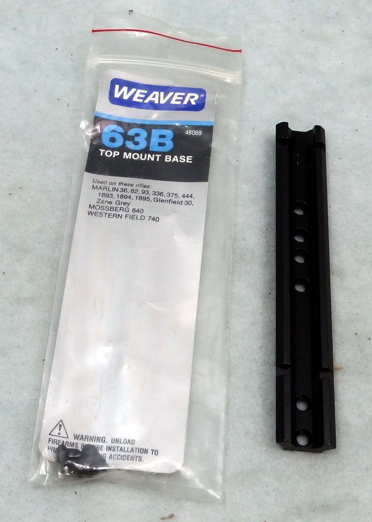 Weaver 63B Top Base Mount, Marlin, Mossberg etc.