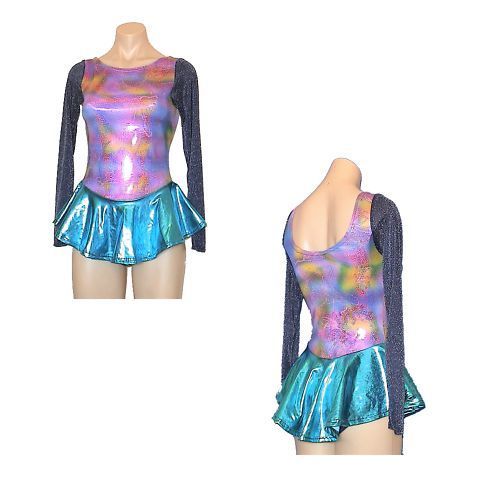 Funk Jazz Tap Skate Rhythmic Gymnastics Dance Costume Leotard Leo, AXS