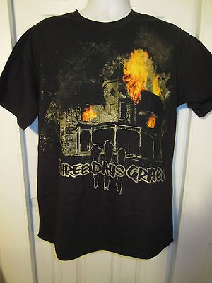 Hot Topic Three Days Grace BURNING HOUSE T Shirt Size X Large