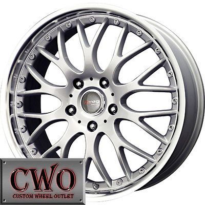 17 Silver Drag DR 19 Wheels Rims 4x100/4x114.3 4 Lug Civic Integra