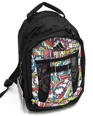 ADIDAS Girls Black/White Star Caidyn Backpack Bookbag NWT