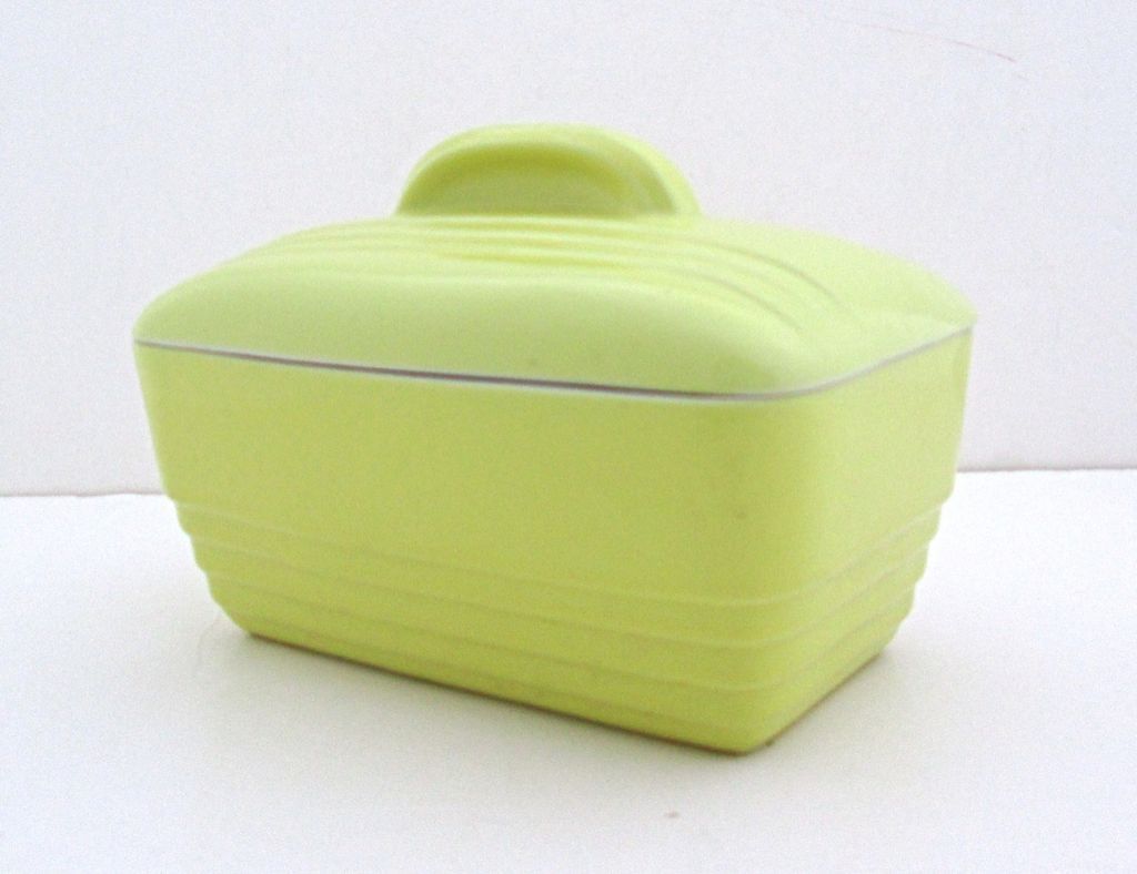 VGC Vtg Hall Westinghouse Yellow Refrigerator Ware Covered Dish w/Lid