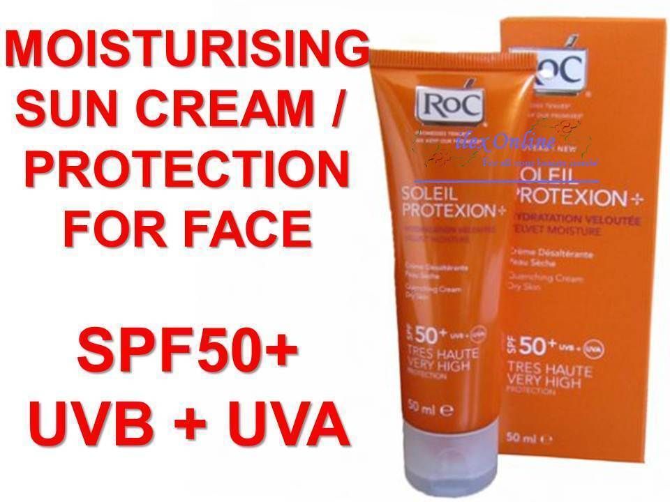 ROC SOLEIL PROTEXION+ VELVET MOISTURE SUN CREAM FOR FACE SPF50 NEW