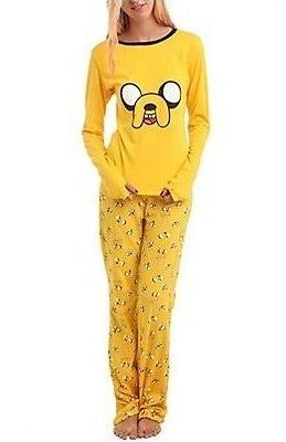 ADVENTURE TIME~ Junior Jake Jersey Pajama PJ Sleep Set NWT