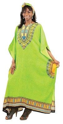 AFRICAN STYLE KAFTAN ETHNIC DRESS TRADITIONAL TUNIC WITH HEAD WRAP XL