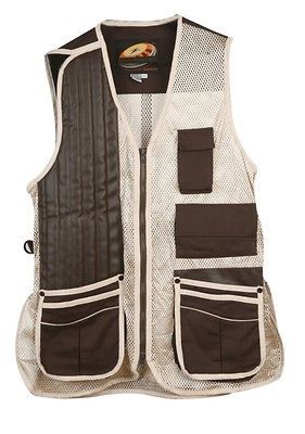 Shooting Vest Right Hand Brown/Sand choice of size M, L, XL, 2XL.