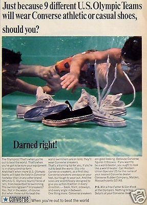 Original 1968 AD US Olympic Teams Wear Converse Sneakers Athletic