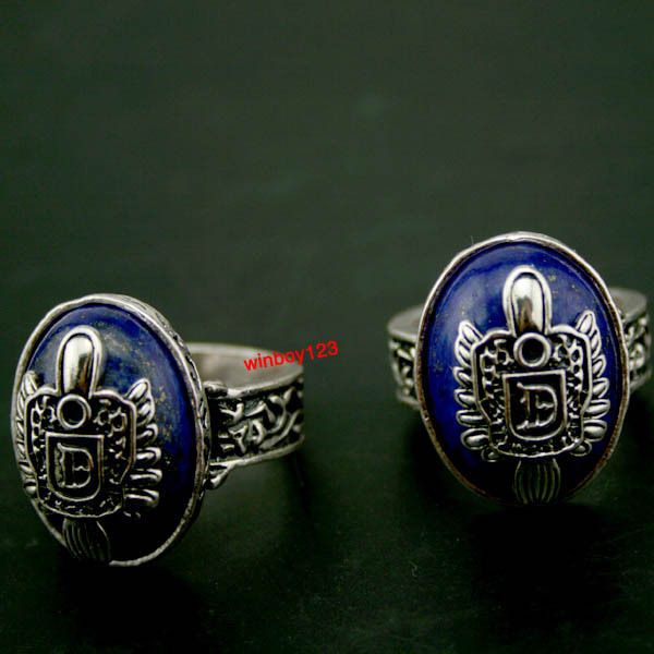 Vampire Diaries Salvatore S Damon D Crest Lapis Lazuli Ring SZ 8/9/10