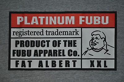 FUBU Platinum Fat Albert 2XL XXL T Shirt Lime Green Graphic