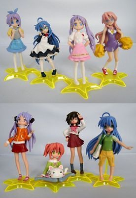 Lucky Star Miyuki Kagami Tsukasa Japan Anime Figures Lot of 8pc Figure