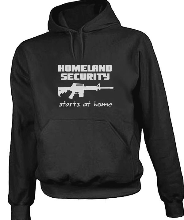 hoodie homeland security starts at home ar 15 black hooded