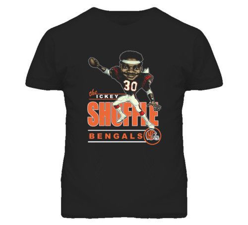 Ickey Woods Retro Football Caricature T Shirt