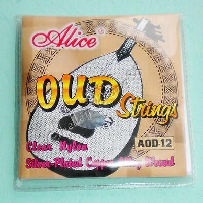 Alice OUD Set Silver Copper Wound White Nylon 12 String