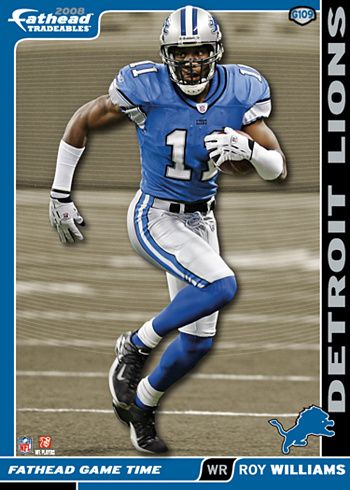 FATHEAD NFL Tradeables Roy Williams Card G109 Lions