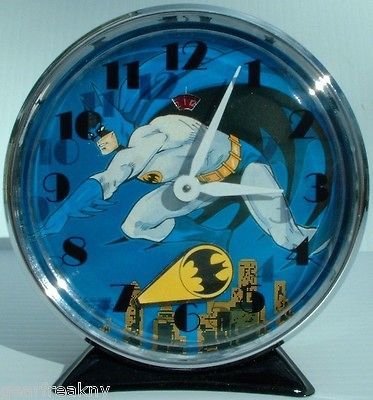 1989 BATMAN DARK KNIGHT ALARM CLOCK DC COMICS SUPER HEROS Robin