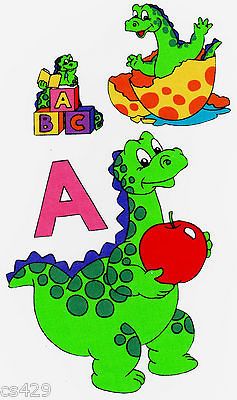 DINOSAUR ANIMAL TOY ALPHABET ABCS LETTER NAME MONOGRAM FABRIC