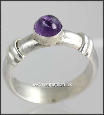 Sterling silver 925 AMETHYST RING (R1) Thumb or Finger UK Size