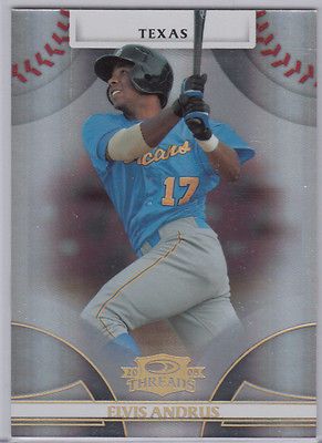 ELVIS ANDRUS 2008 Donruss Threads Proof Gold #100 Texas Rangers 48/50