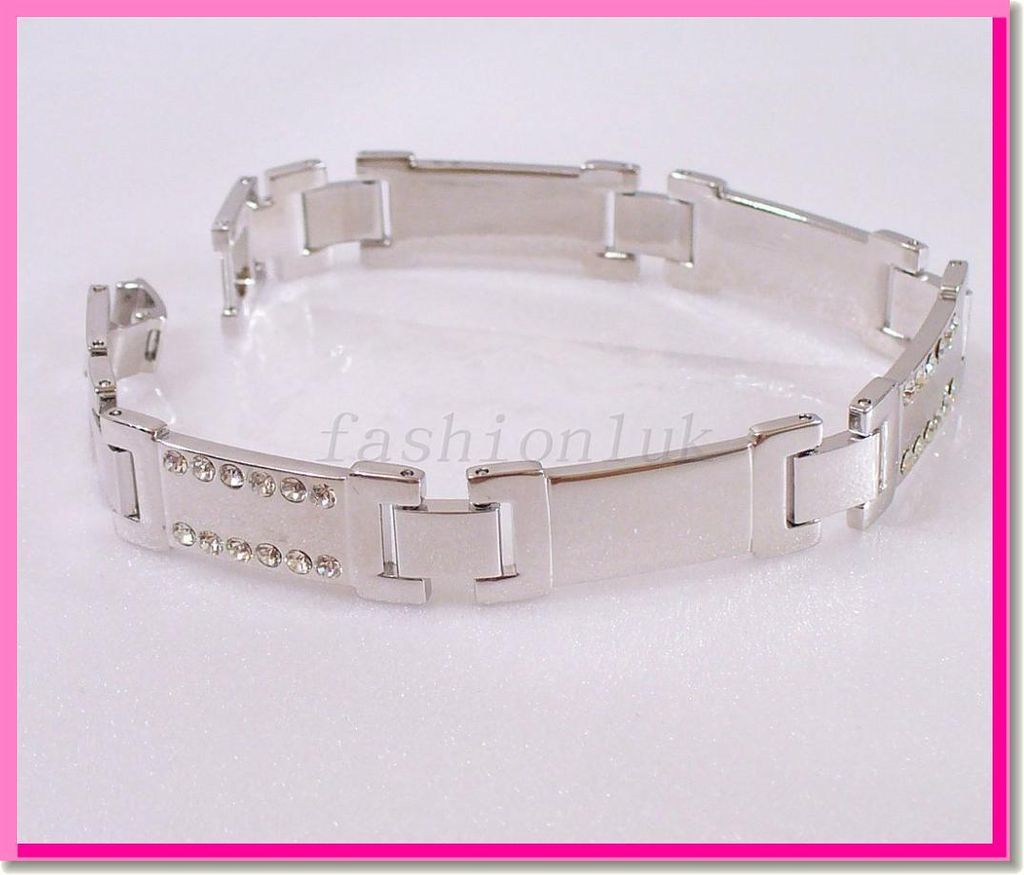 Real White Gold Plated Men Women Watch Bracelet Birthday Xmas