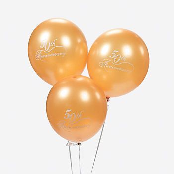 Gold 50th Wedding Anniversary Balloons Anniversary Party Decorations