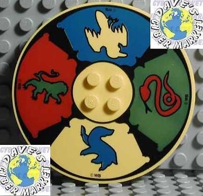 LEGO☺ Printed Tile 8x8 Round with 2x2 Center Studs with Four Animal