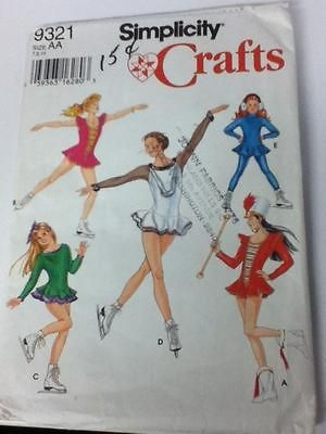 9321 S Vintage 90s Childs COSTUME PATTERN Ice Skating or Majorette