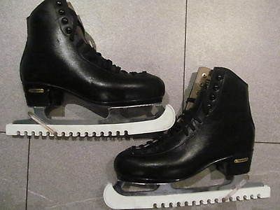 Risport Laser Black Figure Skates UK 7 /270mm/ white blade guards MINT