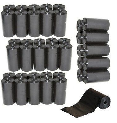 BIODEGRADABLE DOG PET WASTE POOP BAGS Durable Quality BLACK, 44 rolls