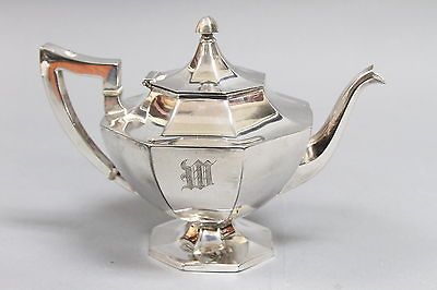 ANTIQUE WILCOX SILVERPLATED TEAPOT #1951