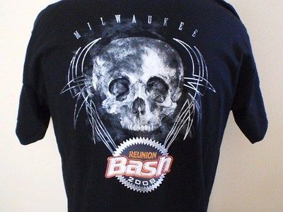 HARLEY DAVIDSON 105th Anniversary Bash Milwaukee Skull TEE SHIRT Black